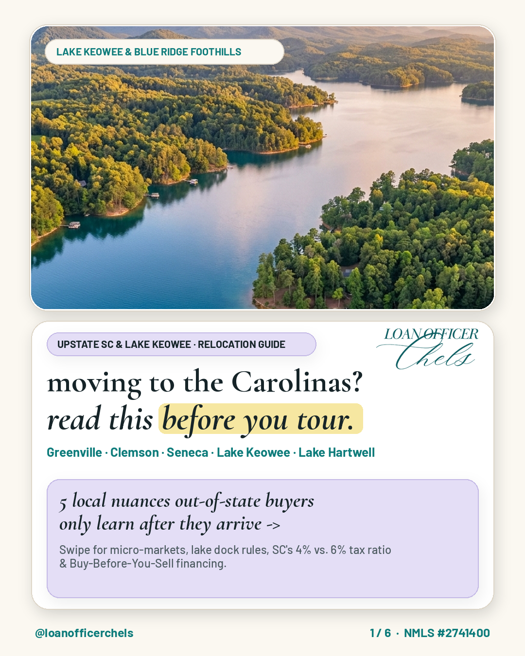 Slide 1 of Upstate SC Relocation Carousel