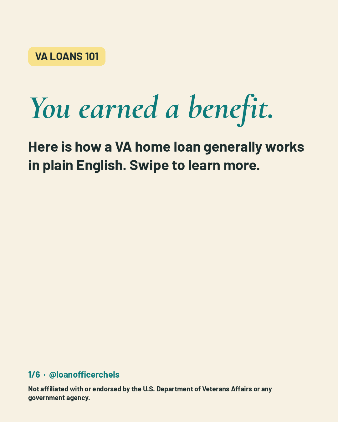 Slide 1 of VA Loans 101 Carousel